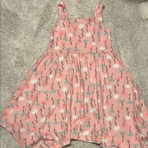 Floral Pink Kids Dress, girls size 7